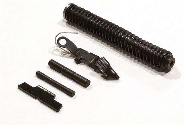 GoTo GEAR Black Coated Extended Control Kit Plus Guide Rod Assembly For Glock Gen 1-3 G19, 23, 32, 38