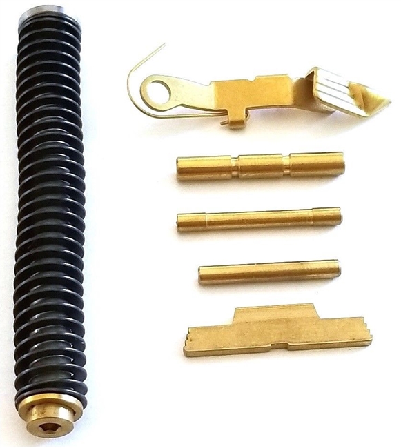 GoTo GEAR TiN Coated Extended Control Kit and Guide Rod Assembly For Glock Gen 1-3 G19, 23, 32, 38