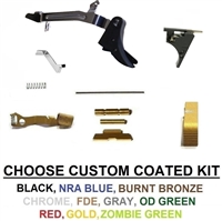 Lower Parts Kit With Extended Controls For Glock 43 With Trigger - Satin Aluminum