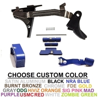 Lower Parts Kit With Custom Coated Extended Controls For Glock 43X and 48 - Burnt Bronze