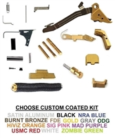 Lower and Upper Parts Kit For GLOCK 17 Gen 1 2 3 Custom Coated with  Extended Controls TiN  Gold