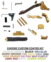 Lower and Upper Parts Kit For GLOCK 19 Gen 1 2 3 with Extended Controls and Tango Down Trigger. Choose Custom Coating, Cerakote, Chrome, TiN Gold