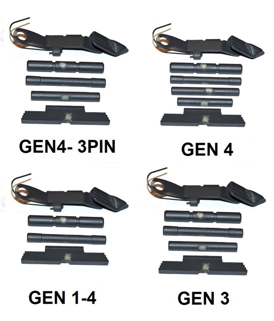 Glock Gray Extended Control Kits For Glock GEN 1-4 (Price Varies Per Kit)