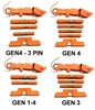 HiViZ Orange Extended Control Kits For Glock GEN 1-4 (Price Varies Per Kit)