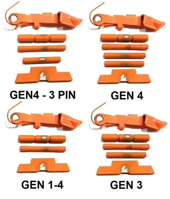 HiViZ Orange Extended Control Kits For Glock GEN 1-4 (Price Varies Per Kit)