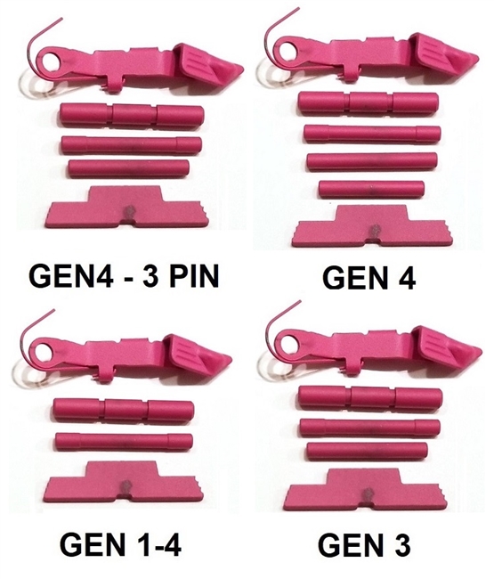 Pink Extended Control Kits For Glock GEN 1-4 (Price Varies Per Kit)