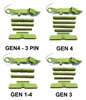 Zombie Green Extended Control Kits For Glock GEN 1-4 (Price Varies Per Kit)