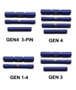 CENTENNIAL DEFENSE SYSTEMS Blue Coated Stainless Steel Pin Kits For Glock Generation 1 - 4 (Price Varies Per Kit)