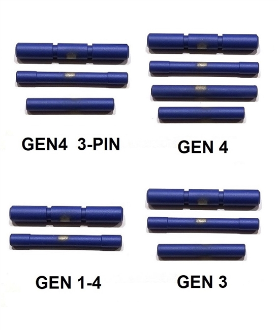 GoTo SPORTS GEAR Blue Coated Stainless Steel Pin Kits For Glock Generation 1 - 4 (Price Varies Per Kit)