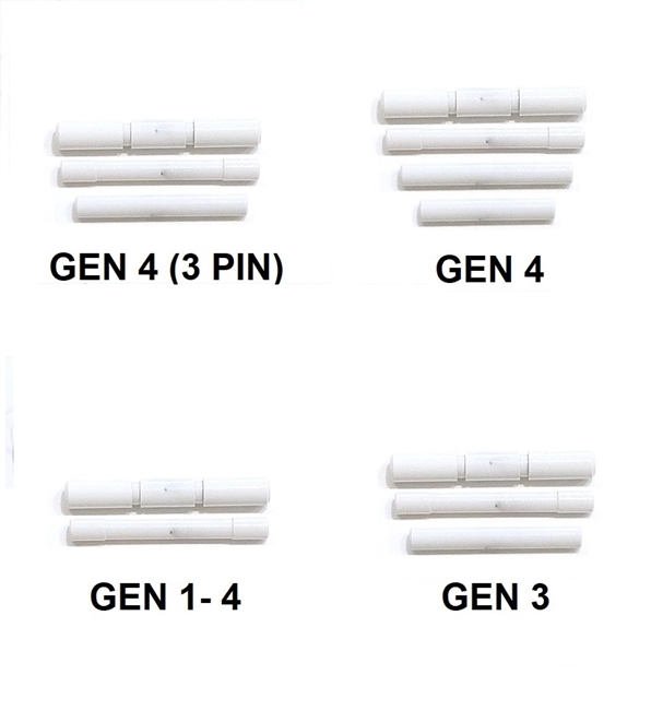 GoTo SPORTS GEAR White Coated Stainless Steel Pin Kits For Glock Generation 1 - 4 (Price Varies Per Kit)