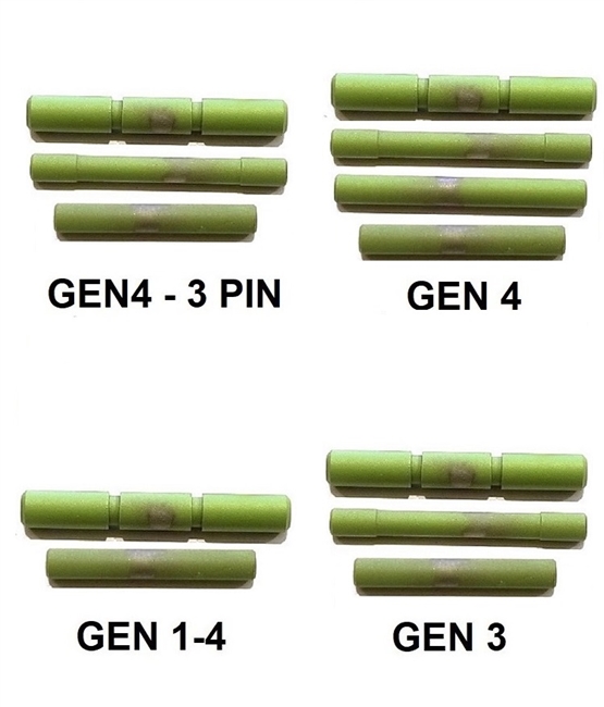 GoTo SPORTS GEAR Zombie Green Coated Stainless Steel Pin Kits For Glock Generation 1 - 4 (Price Varies Per Kit)