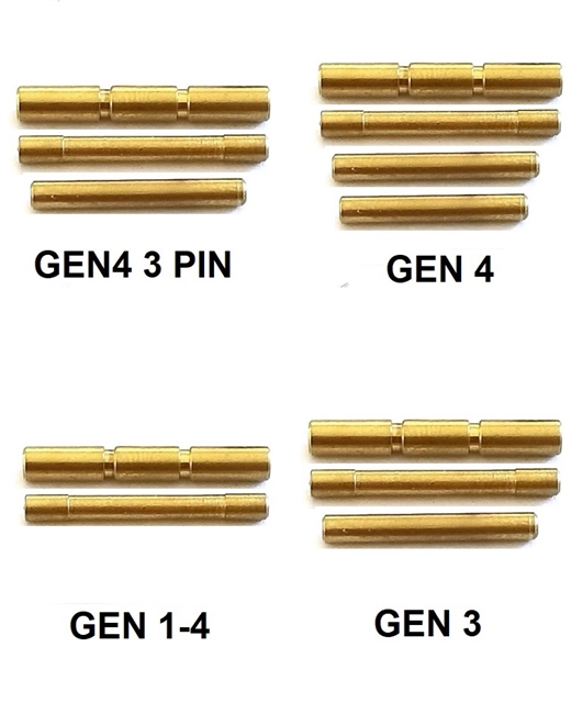 GoTo SPORTS GEAR TiN/GOLD Coated Stainless Steel Pin Kits For Glock Generation 1 - 4 (Price Varies Per Kit)