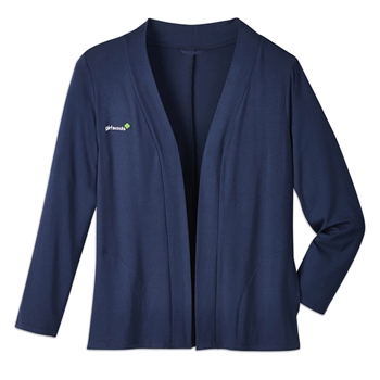 Women's Open Front Navy Cardigan