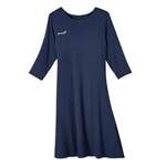 SPECIAL ORDER - Three-Quarter Sleeve Knit Navy Dress - Women's