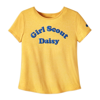 Daisy Curve Hem Yellow T-Shirt
