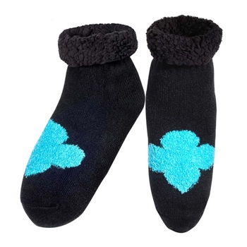 Fuzzy Trefoil Slipper Socks
