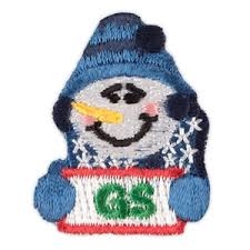 Snowman Embroidered Pin