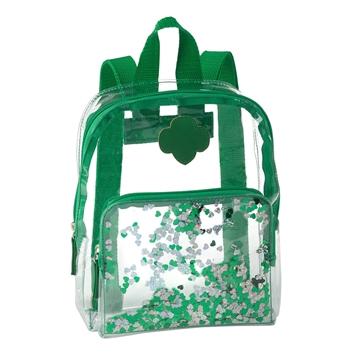 Clear Glitter Mini Backpack