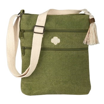 Olive Crossbody Jute Bag