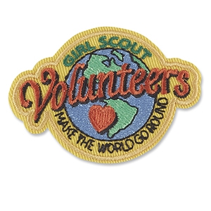 Volunteers Make the World Go Round Sew-On Fun Patch