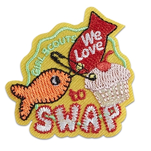 We Love to Swap Sew-on Fun Patch