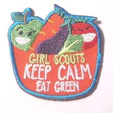 Keep Calm Eat Green Fun Patch