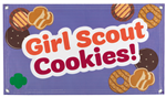 Girl Scout Cookies Purple Banner