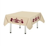 Khaki with Pink Print  Cookie Tablecloth (60"X60")