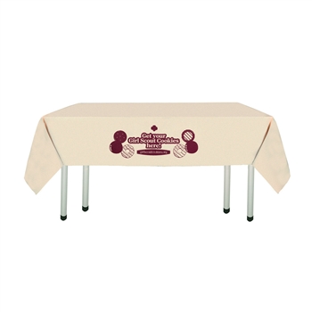 Khaki with Pink Print  Cookie Tablecloth (72"X108")