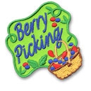 Berry Picking (basket) Sew-on Fun Patch