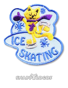 Ice Skating Cat Sew-On Fun Patch