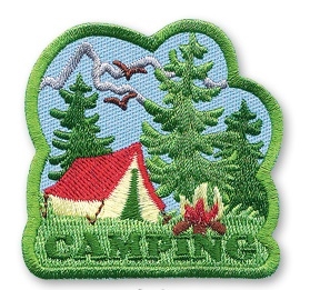 Camping - Iron-On Fun Patch (Tent and Trees)