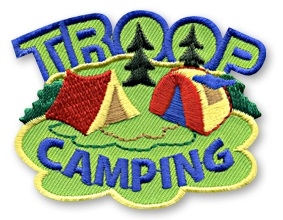 Troop Camping Iron-On Fun Patch (Tents)