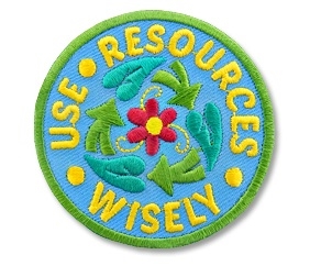 Use Resources Wisely Iron On Fun Patch