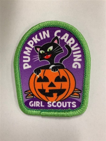 Pumpkin Carving Cat Fun Patch