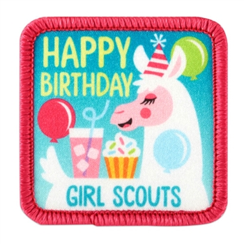 Happy Birthday Llama Fun Patch