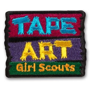 Tape Art Girl Scouts Fun Patch