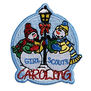 Caroling Snowman Iron-On Patch