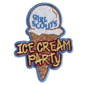 Ice Cream Party Iron-On Fun Patch (Cone)