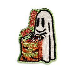 Trick or Treat Ghost Fun Patch