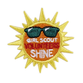 Girl Scout Volunteers Shine Iron-On Fun Patch (Sun)