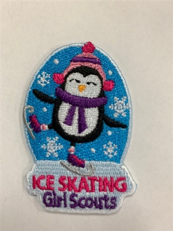 Ice Skating Penguin Fun Patch