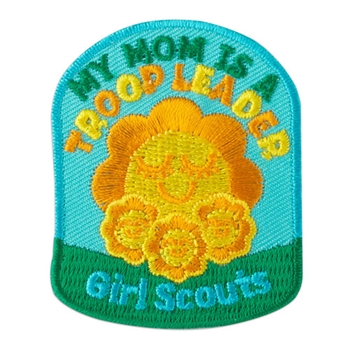 My Mom is a Leader Iron-on Patch (Yellow Flowers)
