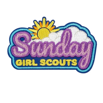 Girl Scout Sunday-pink word-Fun Patch