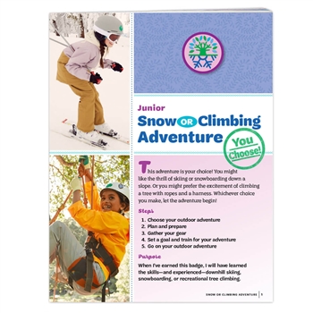 Junior Snow or Climbing Adventure Badge Requirements