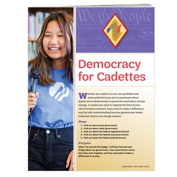 Democracy for Cadettes Badge Requirements