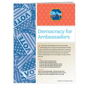 Democracy for Ambassadors Badge Requirements