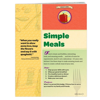 Junior Simple Meals Badge Requirements
