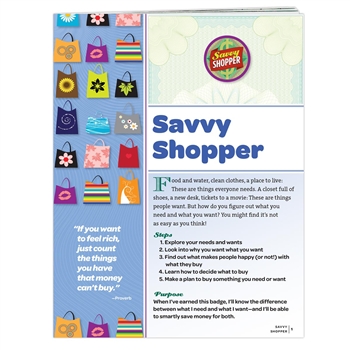 Junior Savvy Shopper Badge Requirements