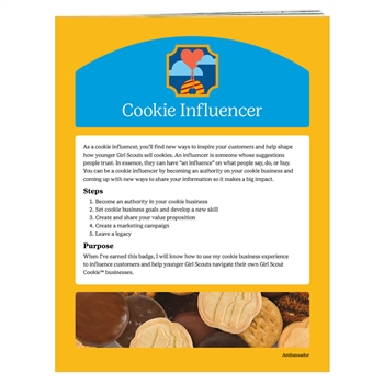 Ambassador Cookie Influencer Badge Requirements